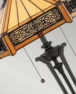 Stolní lampy QUOIZEL Stolní lampa Indus ve stylu Tiffany