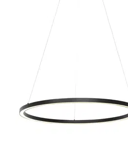 Zavesna svitidla Chytrá závěsná lampa černá 80 cm včetně LED stmívatelné v Kelvinech - Anello