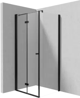 Sprchové kouty DEANTE/S Sprchový kout pevná stěna 140 skládací dveře 90 KTSXN41P+KTS_N34P KERRIA/0487