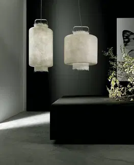 Závěsná světla Karman Karman Kimono - bílé LED-závěsné světlo 50 cm