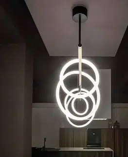 Závěsná světla Marchetti LED závěsné světlo Ulaop, pět kruhů, bílé