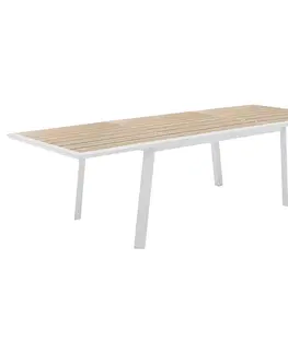 Zahradní stolky Hliníkový stůl NOVARA 170/264 cm (bílá)