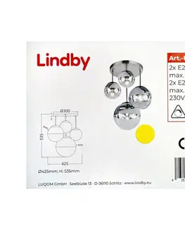 Svítidla Lindby Lindby - Lustr na tyči RAVENA 2xE27/40W/230V + 2xE27/25W 