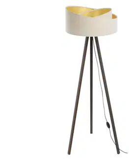 Lampy  Stojací lampa GALAXY 1xE27/60W/230V krémová/hnědá 