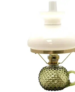 Lampy Floriánova huť Petrolejová lampa EMA 38 cm lesní zelená 