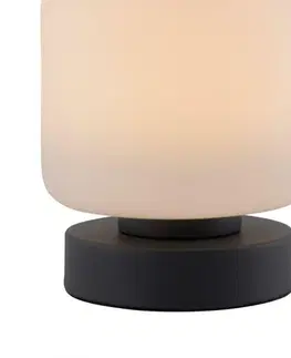 LED stolní lampy PAUL NEUHAUS LED stolní lampa antracit, kruhová, dotykový stmívač, nadčasový design 3000K