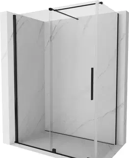 Sprchové kouty MEXEN/S Velar sprchový kout 140 x 70, transparent, černá 871-140-070-01-70