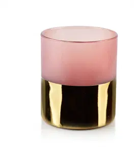 Svíčky Mondex Svícen RITA PINK 8,5 cm růžový