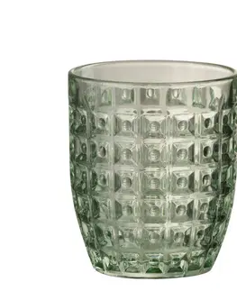 Sklenice Zelená reliéfní sklenička Embossed - Ø9*10cm / 250ml J-Line by Jolipa 3696