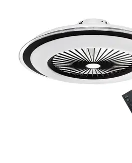 Domácí ventilátory  LED Stmívatelné stropní svítidlo s látorem ZONDA LED/48W/230V černá + DO 