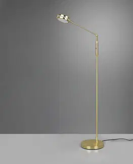 Stojací lampy Trio Lighting LED stojací lampa Franklin, stmívač, matná mosaz