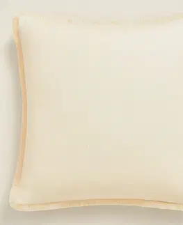 Dekorační povlaky na polštáře Krémový povlak na polštář BOCA CHICA se střapci 50 x 50 cm