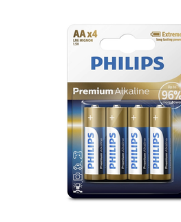 Baterie primární Philips Philips LR6M4B/10 - 4 ks Alkalická baterie AA PREMIUM ALKALINE 1,5V 