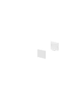 Profily SLV BIG WHITE KONCOVÉ KRYTY, na GRAZIA 10 profil k montáži na stěnu standard, 2 kusy, ploché provedení, bílé 1000479
