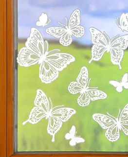 Dekorace oken a dveří 10dílný obraz na okno "Motýli"