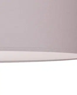 Stropní svítidla Euluna Euluna Rolovací deka, šedé látkové stínítko, Ø 50 cm