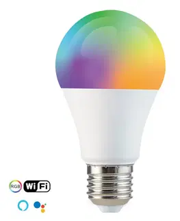 Chytré žárovky euroLighting LED žárovka E27 5,5W Tuya app, RGBW, WiFi, dim