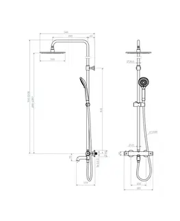 Sprchy a sprchové panely OMNIRES Y termostatický system vanový zlatá /GL/ Y1234ALGL