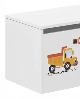 Truhly a komody Dětský úložný box pro malé stavaře 40x40x69 cm
