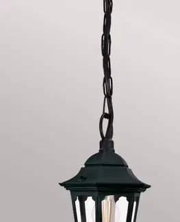 Závěsná venkovní svítidla Elstead Farní závěsné svítidlo s řetízkovým závěsem, výška 42 cm