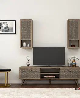 Obývací stěny a sestavy nábytku Televizní stěna NEW ořech antracit