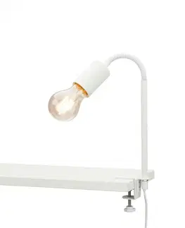 Lampy na noční stolek BRILONER Svítidlo se svorkou pr. 1x E27 10W bílé BRI 2600-016