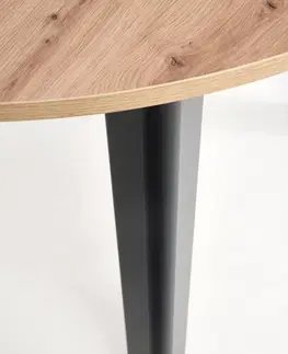 Jídelní stoly HALMAR Rozkládací jídelní stůl Rigo dub artisan/černý