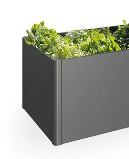 Zahradní  truhlíky Biohort Zvýšený truhlík na zeleninu 2 x 0,5 (šedý křemen metalíza) 2 x 0,5 (2 krabice)
