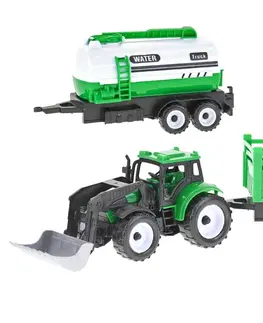 Hračky MIKRO TRADING - Traktor nakladač 17cm s vlečkou