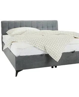 Manželské postele Kontinentální postel Magic, 180x200cm,šedá