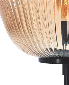 Stojací lampy Brilliant Stojací lampa Kaizen, výška 140 cm, jantarová barva, sklo