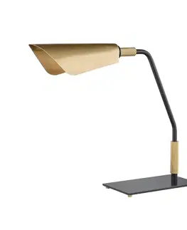 Stolní lampy do kanceláře HUDSON VALLEY stolní lampa BOWERY mosaz starobronz E27 1x6W L3730-AOB-CE