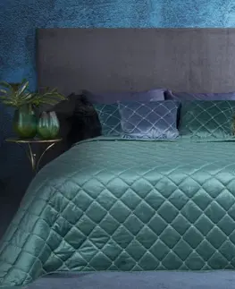Jednobarevné přehozy na postel Luxusní sametový přehoz na postel s dekoračním prošíváním