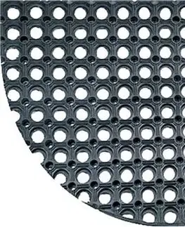 Rohožky Kontrast Rohožka půlkruhová HONEYCOMB 75 x 45 cm černá