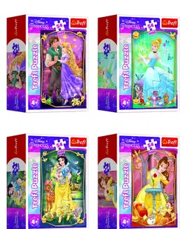 Hračky puzzle TREFL -  Mini puzzle 54 dílků Krásné princezny/Disney Princess 4 druhy