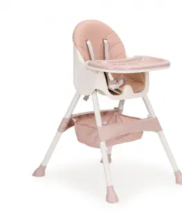 Jídelní židličky Dětská jídelní židlička 2v1 Pink EcoToys
