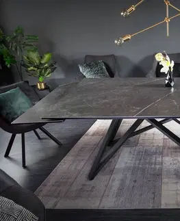 Jídelní stoly LuxD Roztahovací keramický stůl Callen 180-220-260 cm grafit