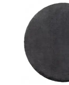 Koberce a koberečky Dywany Lusczow Kulatý koberec BUNNY tmavě šedý, velikost kruh 80