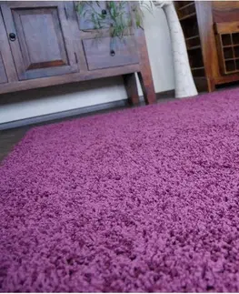 Koberce a koberečky Dywany Lusczow Kusový koberec SHAGGY Izebelie 5cm fialový, velikost 350x400