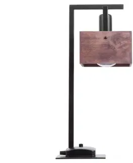 Lampy  Stolní lampa DAKOTA 1xE27/60W/230V dřevo/černá 