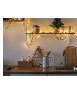 LED řetězy EMOS LED vánoční řetěz – ježek, 6 m, venkovní i vnitřní, vintage, časovač D4BV04