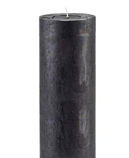 Svíčky Mondex Vysoký svícen Rustic 36 cm černý