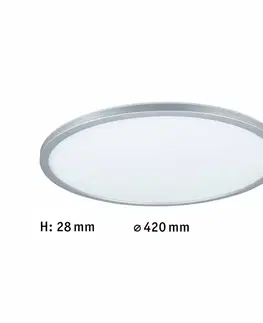 LED stropní svítidla PAULMANN LED Panel 3-krokové-stmívatelné Atria Shine kruhové 420mm 2800lm 4000K matný chrom