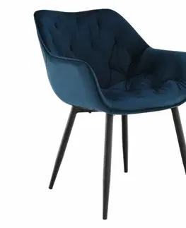 Židle Jídelní křeslo FEDRIS Tempo Kondela Modrá