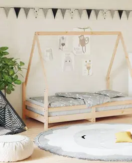 Dětské pokoje Dětská postel 80 x 160 cm masivní borové dřevo