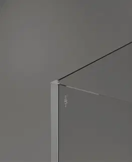 Sprchové zástěny MEXEN/S Kioto Sprchová zástěna WALK-IN 110 x 110 x 40 cm, černý vzor, chrom 800-110-110-221-01-70-040