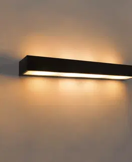 Nastenna svitidla Designová podlouhlá nástěnná lampa černá 60 cm - Houx