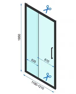 Sprchové kouty REA/S Sprchový kout s posuvnými dveřmi Rapid Slide 100 a pevnou stěnou 80 KPL-09853