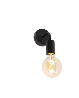 Nastenna svitidla Moderní nástěnná lampa černá 15,5 cm - Facile