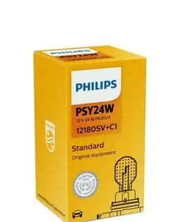 Autožárovky Philips PSY24WSV+ 12V 24W PG20/4 Silver Vision Plus  1ks 12180SV+C1